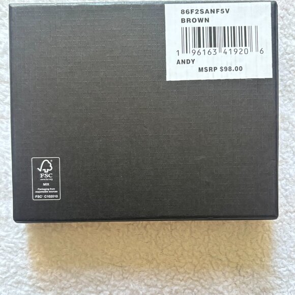 Michael Kors Men's Wallet New in Box Black Monogram Grey NWT - Picture 2 of 2